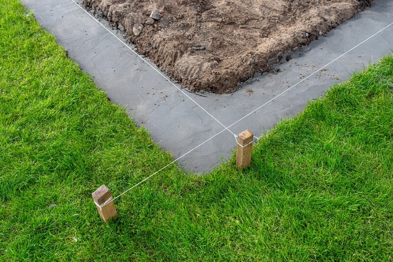 Betonowe obrzeże Wylane fundamenty