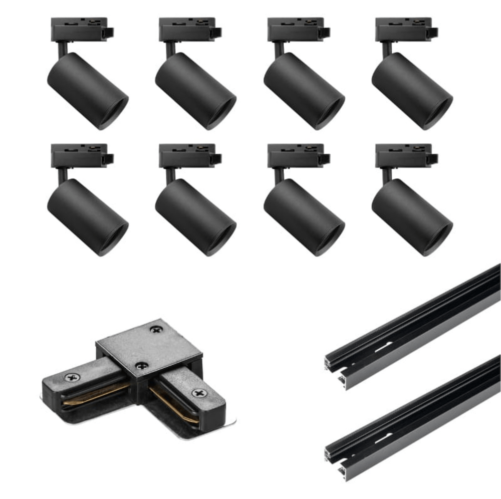 czarne lampy szynowe 