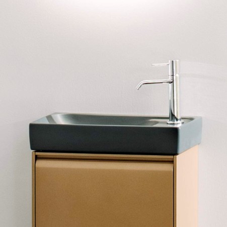 ciemna umywalka na szafce mała umywalka na szafce