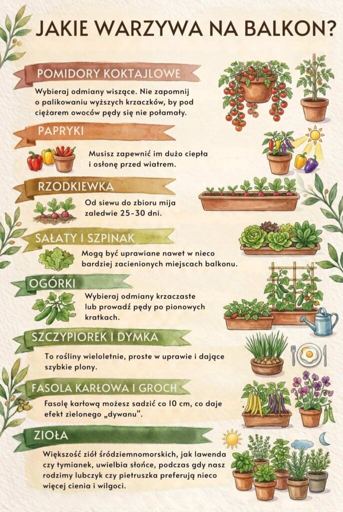 Jakie warzywa sprawdzą się do uprawy na balkonie?
