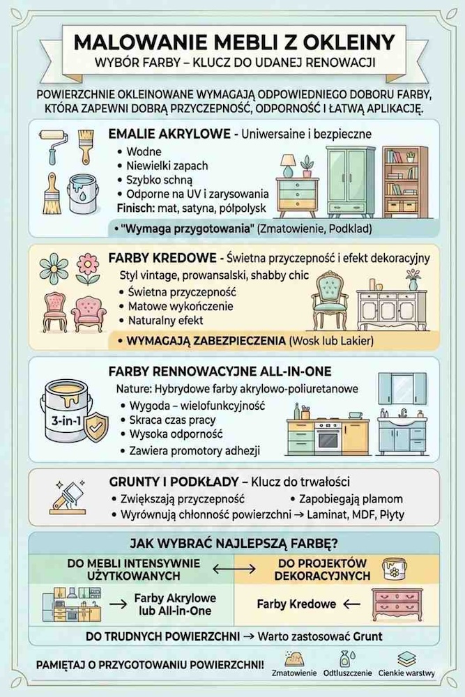 malowanie mebli z okleiny - jaką farbę wybrać 