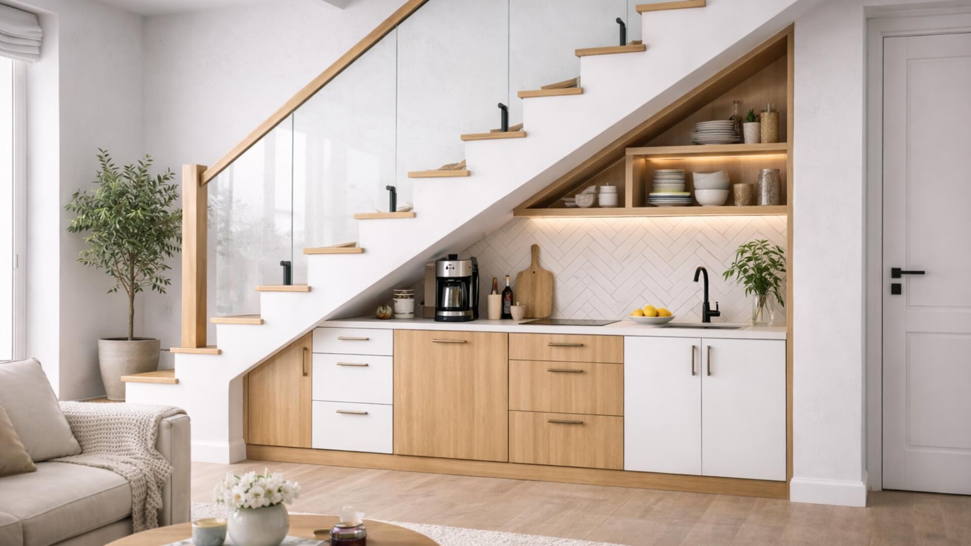 Zabudowy pod schodami – 15 sprawdzonych pomysłów