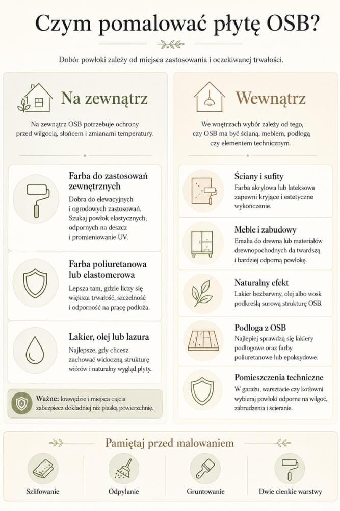 czym pomalować płytę osb w zależności od miejsca czym pomalować płytę osb na zewnątrz i wewnątrz