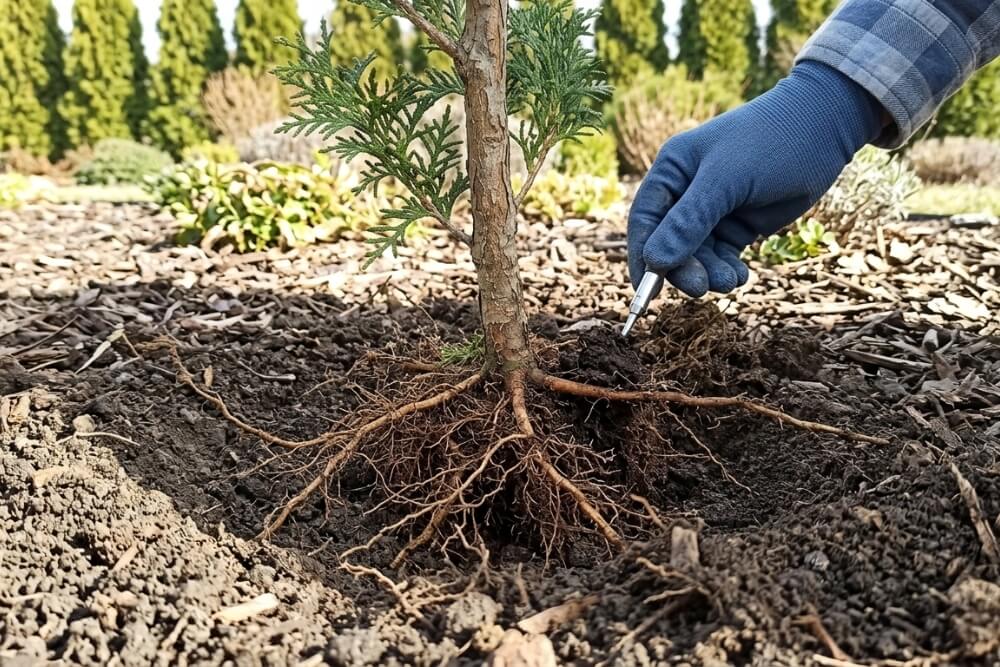 tuje brązowieją po posadzeniu