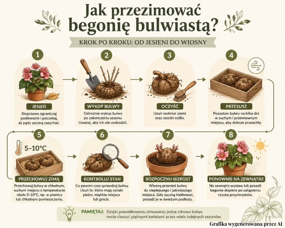 zimowanie begonii w gruncie