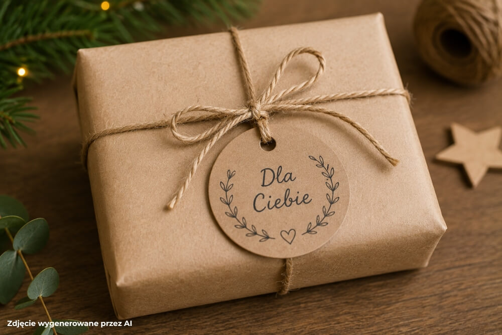 zawieszka do prezentu z papieru