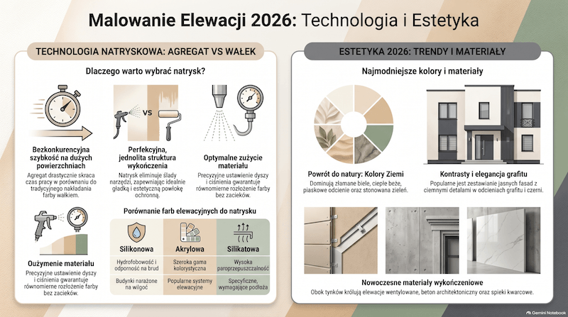 infografika o malowaniu elewacji w 2026 roku